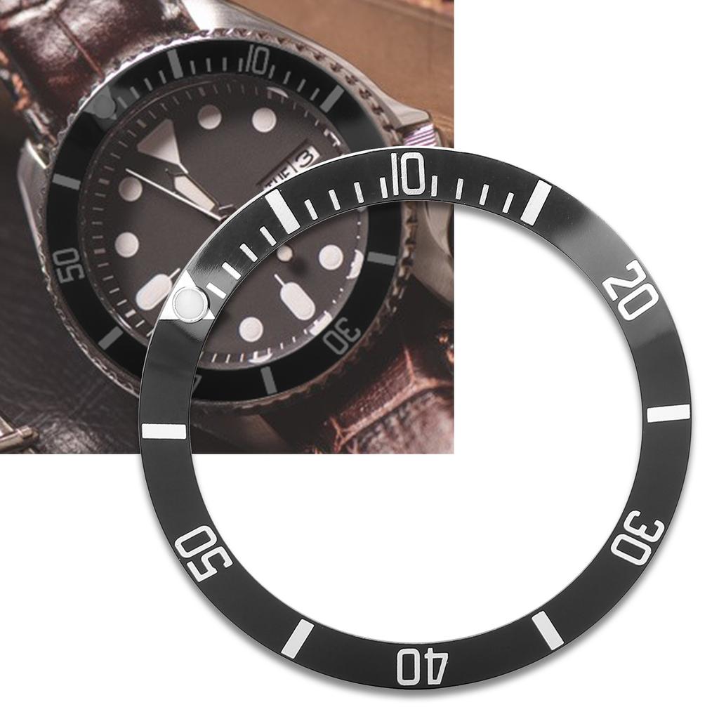 Professional Wristwatch Bezel Insert Loop Replacement Watch Bezel Insert Ring AccessoryBlack