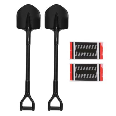 2 SZT. RC Symulacja Metalowa Łopata Stopowa Narzędzie Łopata do Samochodu RC 1 10 RC Crawler Akcesoria Dekoracyjne Czarna