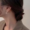 Ear Jewelry 1 Pair Women Earring Hollow Heart Shape Exaggerated