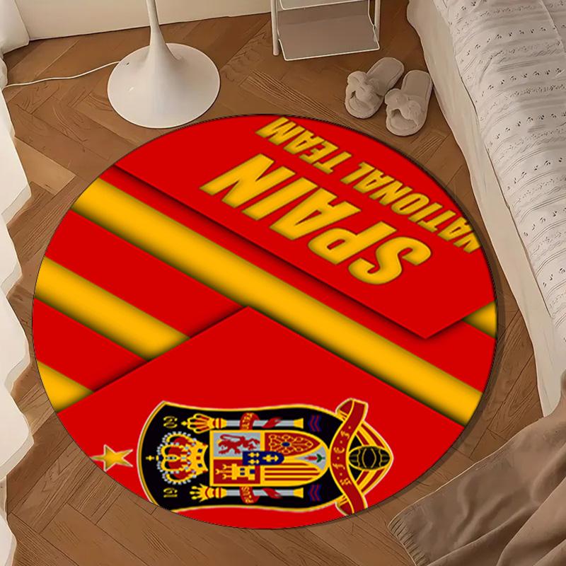 Spain National Football Team Round mat, Anti-slip Circle Carpet Chair rug For livingroom,Bedroom, doormat home decor Gift Christmas Gifts