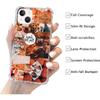 Autumn Vibe Aesthetic Case Compatible with iPhone 15 Plus, Fall Pumpkin Halloween Case for iPhone 15 Plus, Cool Cute TPU Bumper Phone Case Cover