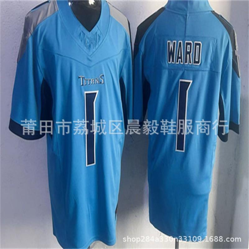 Titan Football Jersey No.1 Legend Series 3 Short Sleeve NFL Style Uniform Men Women