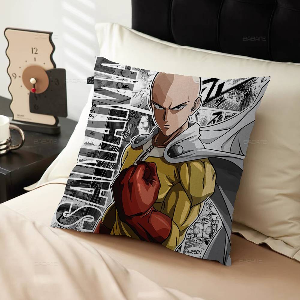 Anime O-One P-Punch Man Personalized Picture Text Home Decorative Pillows Household Gifts 45X45Cm