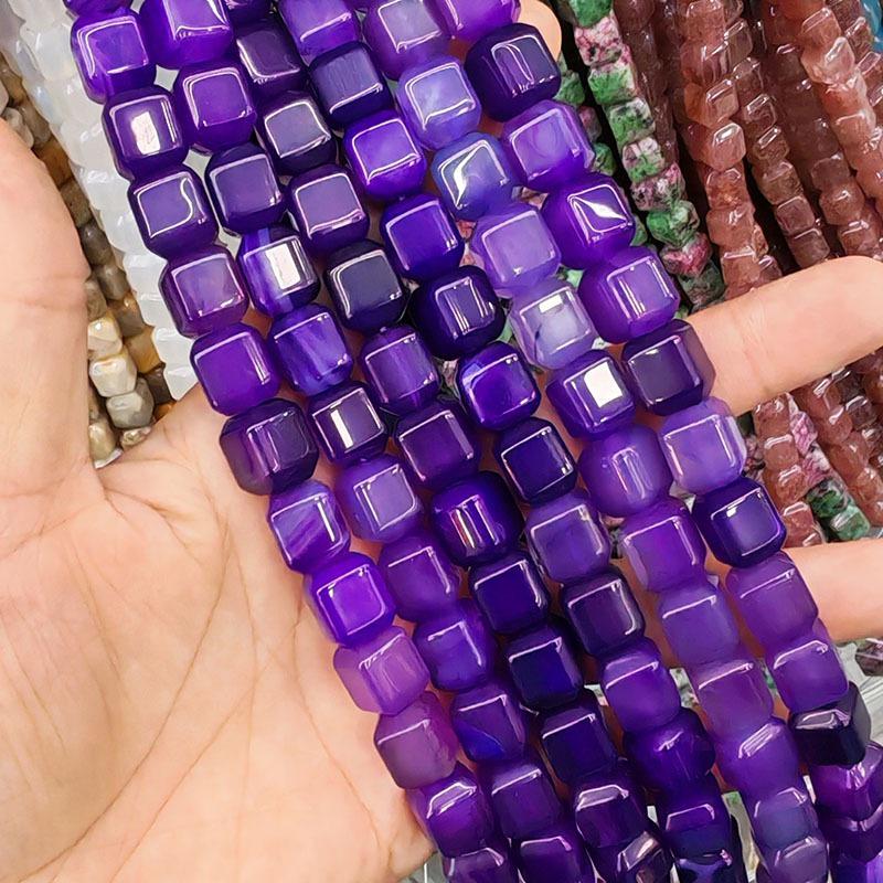 10x12mm Natural Red Agate Beveled Square Beads for DIY Bracelets and Necklaces