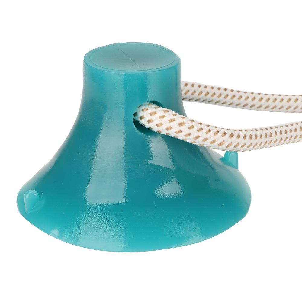 Green Spherical Suction Cup Dog Toy Braided Rope Self Play Pet Toy Dog Teeth Clean Toy Indoor Play