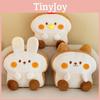 Adorable Cartoon Biscuit Animal Pillow Plush Toy Cute Bunny Sofa Cushion Bed Decor