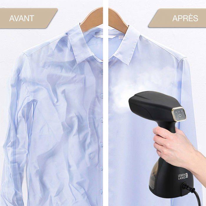 Defroisseur vapeur - lebenlang - bg-1vfc-a03b - 1500 watts - réservoir 300 ml - câble 2,5 m
