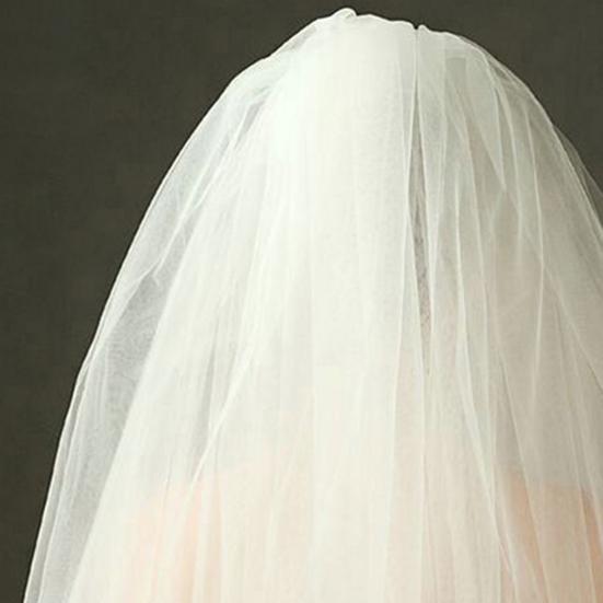 Wedding Veil, Bridal Veil with Metal Hair Comb, Veils for Women Wedding, 2 Tiers White Bridal Veils with Comb, Tulle Veils for Stable Wedding
