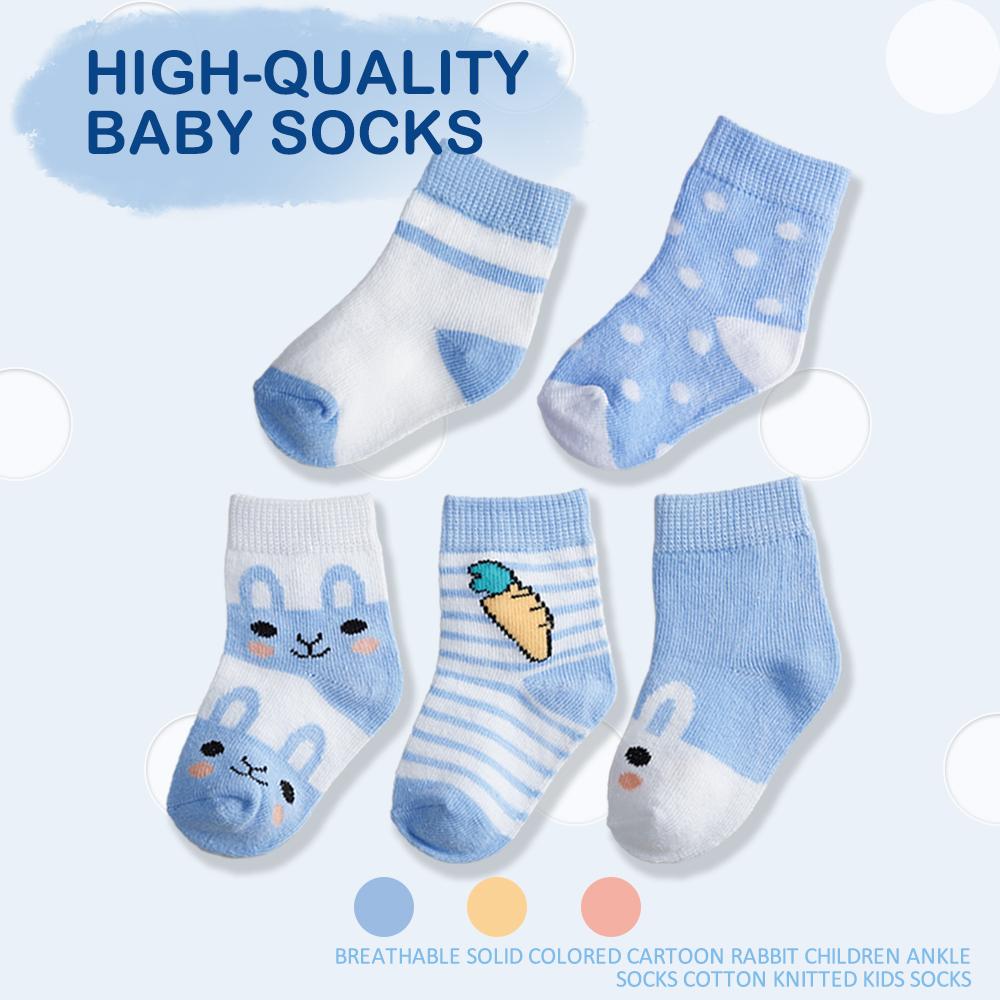 

5 Pairs Boys Socks For Kids 0 To 8 Years Girls School Socks Set Breathable Cotton 100 Casual Sports Children s Socks Anti Slip 6-8 Years