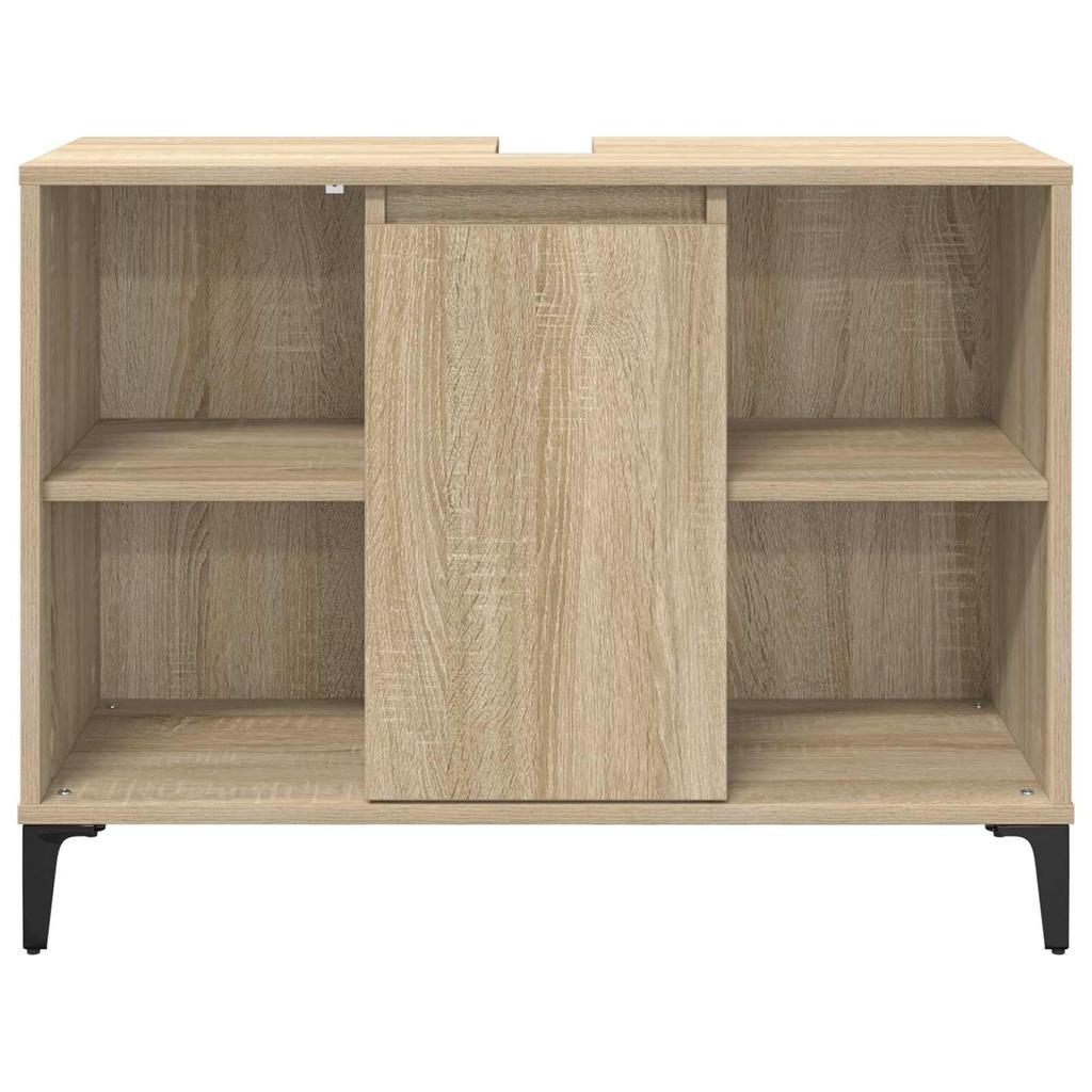 Washbasin Cabinet with Shelf Sonoma Oak 80 x 33 x 60 cm