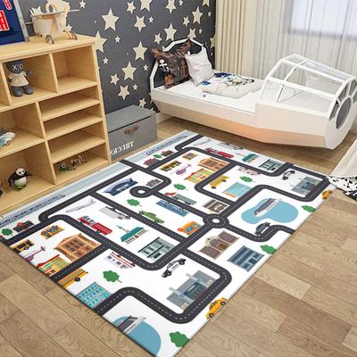 Children's Play Crawl Mat Road Traffic Route Map Carpet Living Room Sofa Coffee Floor Mats Home Decoration Traffics Sign Mats