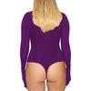 European Fashion Sexy Long Sleeve Bodysuit with Leggings - Solid Color, Round Neck, Perfect for Nightclubs and Home, Autumn/Spring Wear
