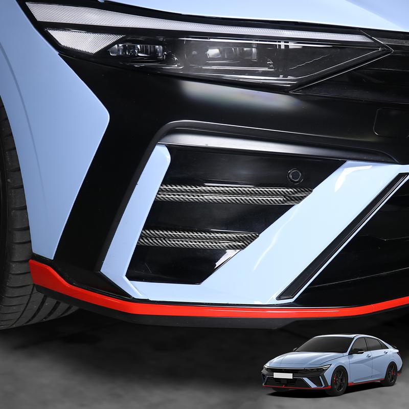For Hyundai Elantra CN7 N -2025 Car Tuning Carbon Fiber Front Fog Lamp Trim Cover Exterior Accessories