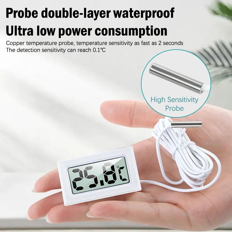 1M Lcd Digital Thermometer With Waterproof Probe Celsius/Fahrenheit Temperature Sensor For Fridge Refrigerator Aquarium