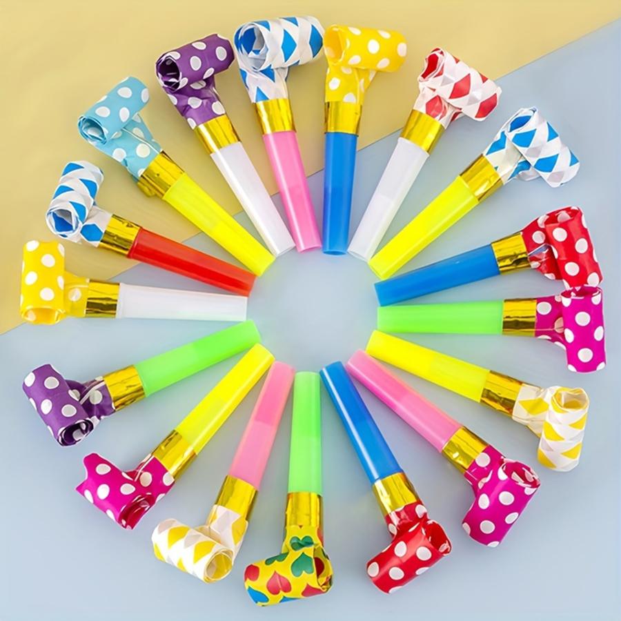 20-100pcs Long Nosed Whistle Creative Party Sounding Atmosphere Making Props Plastic Party Blowers Fun Whistles for Celebration