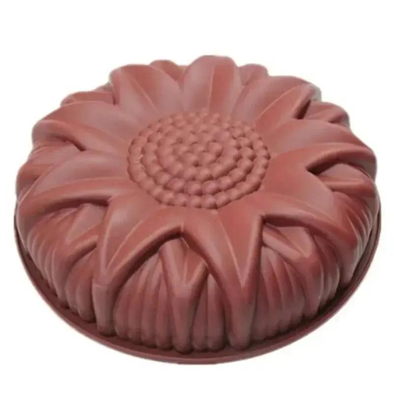 New Kitchen Household Baking Tools Random Color Dessert Large Sunflower Shape Pastry Mold Kitchen Cake Mold Silicone Cake Mold
