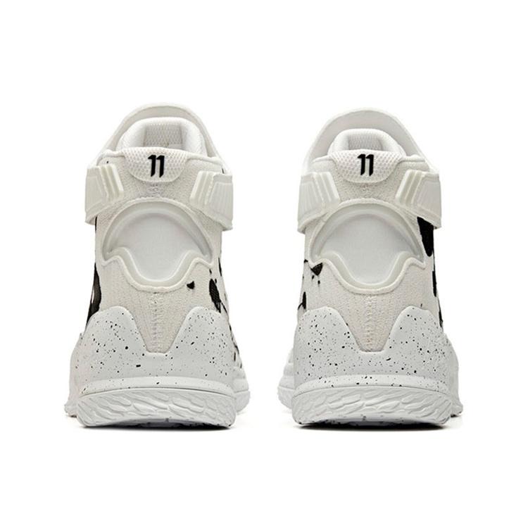 Anta Thompson KT3 High top Performance Basketball Shoes Men's White Black 11941103S-1