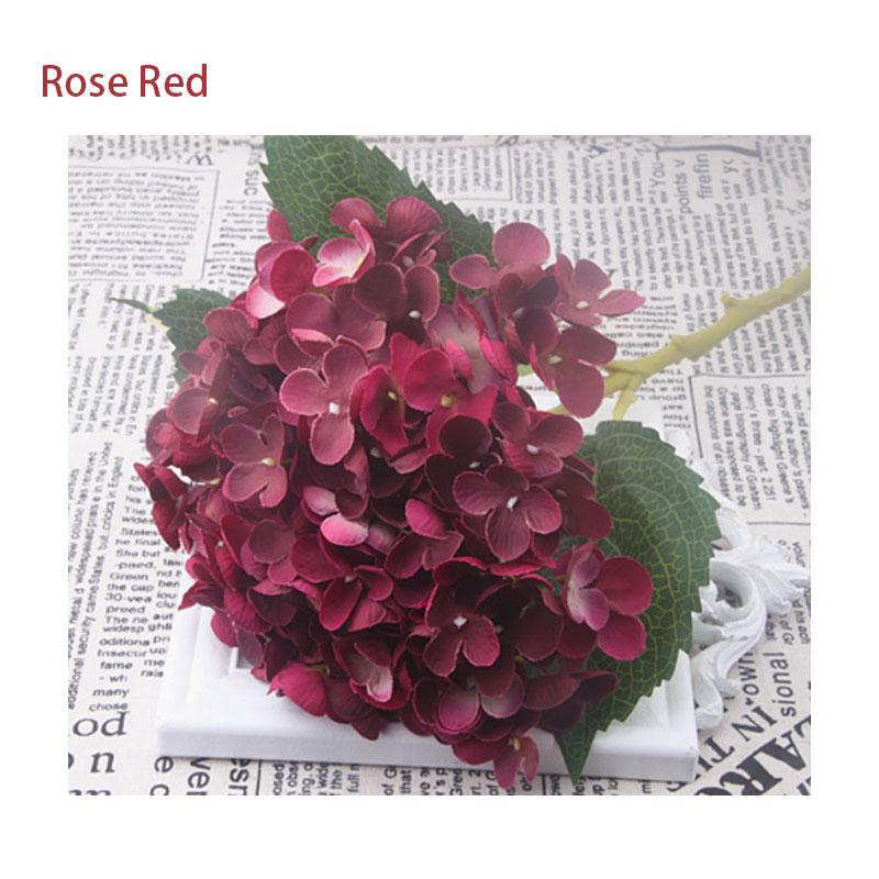 

Шелковый Искусственный Цветочный Букет Гортензия Вечеринка Дом Декор для Рукоделия Rose Red