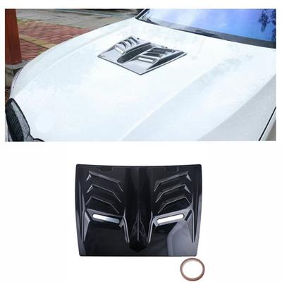 Couvercle de prise d'air de capot extérieur de voiture noir brillant, grille d'admission d'air, garniture d'entrée