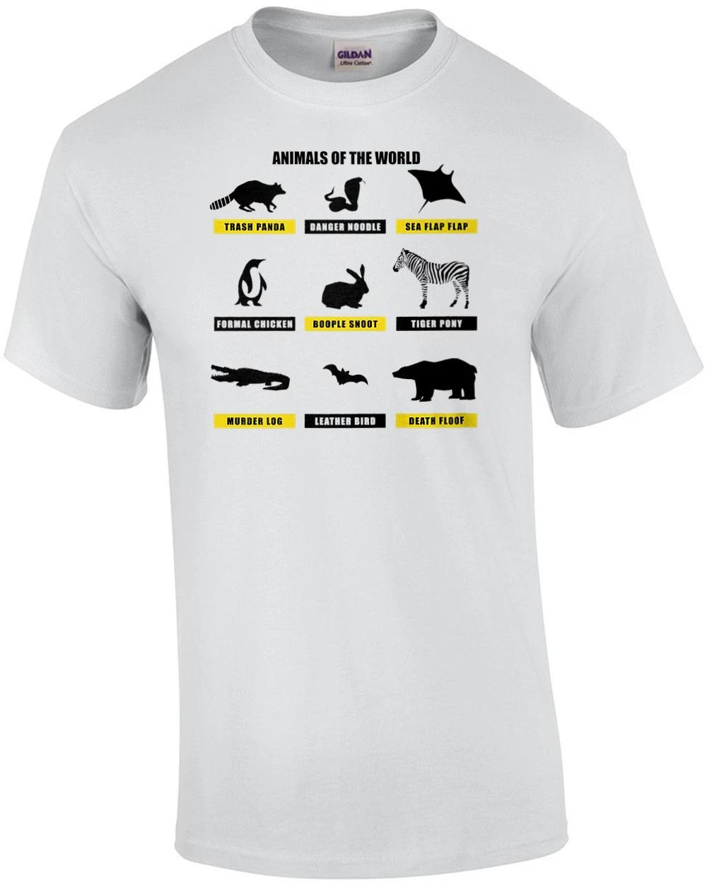 Animals of the world - funny animals t-shirt 2XL