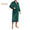 Camicia da Notte Invernale da Uomo Flanella Spessa Calda Vita Stretta con Cintura Allacciata Colore Solido Rever Tasche Ottimo Assorbimento dell'Acqua Media Lunghezza Abbigliamento da Casa Spa Hotel