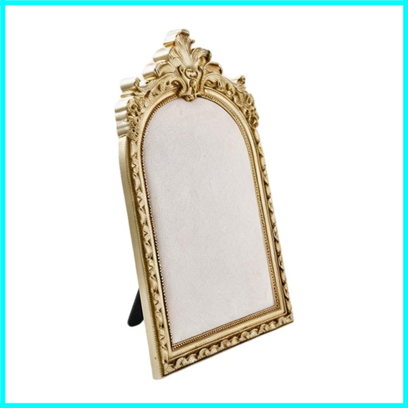 X6HE Ornamental Resin Jewelry Holder Photo Frame Earring Organization Decorative Shelf for Home and Shop Displays