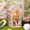 Garden Miniature House Book Nook Kit 3D Puzzle Wooden DIY Home Decoration For Bookshelf Insert Magic Book House Stand Bookshelf