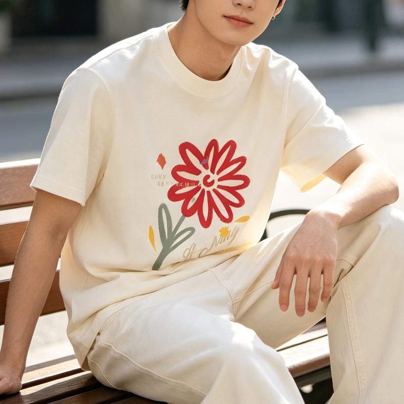 Li-Ning Summer Unisex Printed Round Neck Short Sleeve Casual Comfortable Breathable Skin-Friendly Lightweight Versatile Fashion T-Shirt AHSV586-1