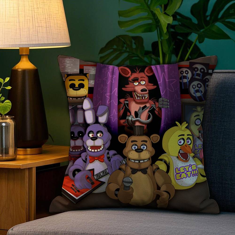 Five NNights at FFreddys Pillow Case Plush Fabric Soft Double Sided Print Sofa Cushion Cover Throw Pillow Covers