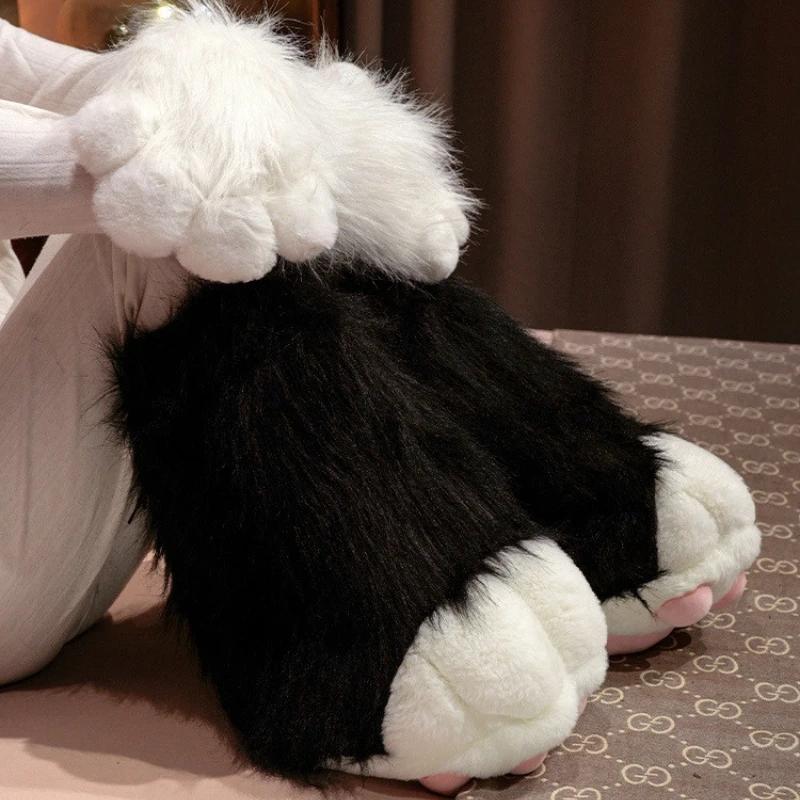 Fursuit Paw Gloves Boots Giant Wearable Wing Accessories Plush Toys Furry Cosplay Cat Bear Shoes Cute Fluffy Animal Manga Party