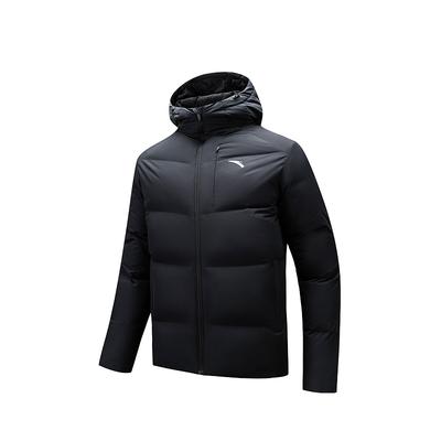 Training Series Solid Color Zipper Hooded Versatile Casual Down Jacket Men Outerwear 952547901-1
