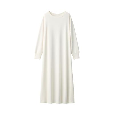 MUJI Rayon Blend Oversized XXL Women's Dress, FD1JVA4S, Ivory, Women's