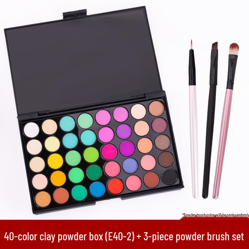 40-Color Clay Makeup Powder Palette for Doll Figurine - Eyeshadow & Blush Kit