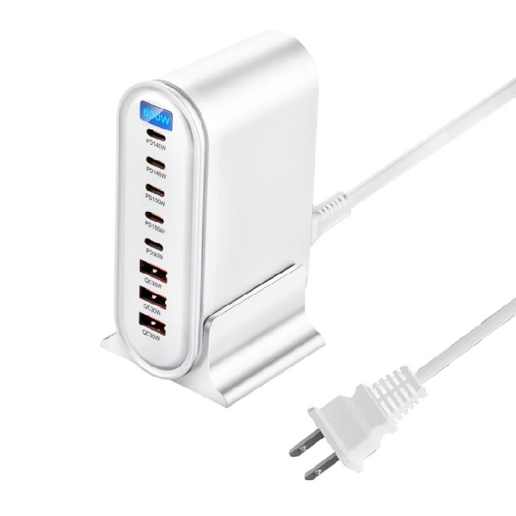 

600W Desktop Charging Station with LED Display PD140W 8 Port Charging Station for Laptop Phone Tablet Device 1
