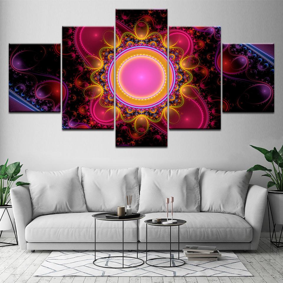 Colorful flower painting 5 Piece HD Wallpapers Art Canvas Print modern Poster Modular art painting for Living Room Home Decor