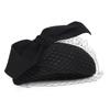 Vintage Wool Fascinator Hat with Bow, Black, 20s 50s Cocktail Party Pillbox Hat with Mesh Veil, Wedding Formal Occasion Hair Clip