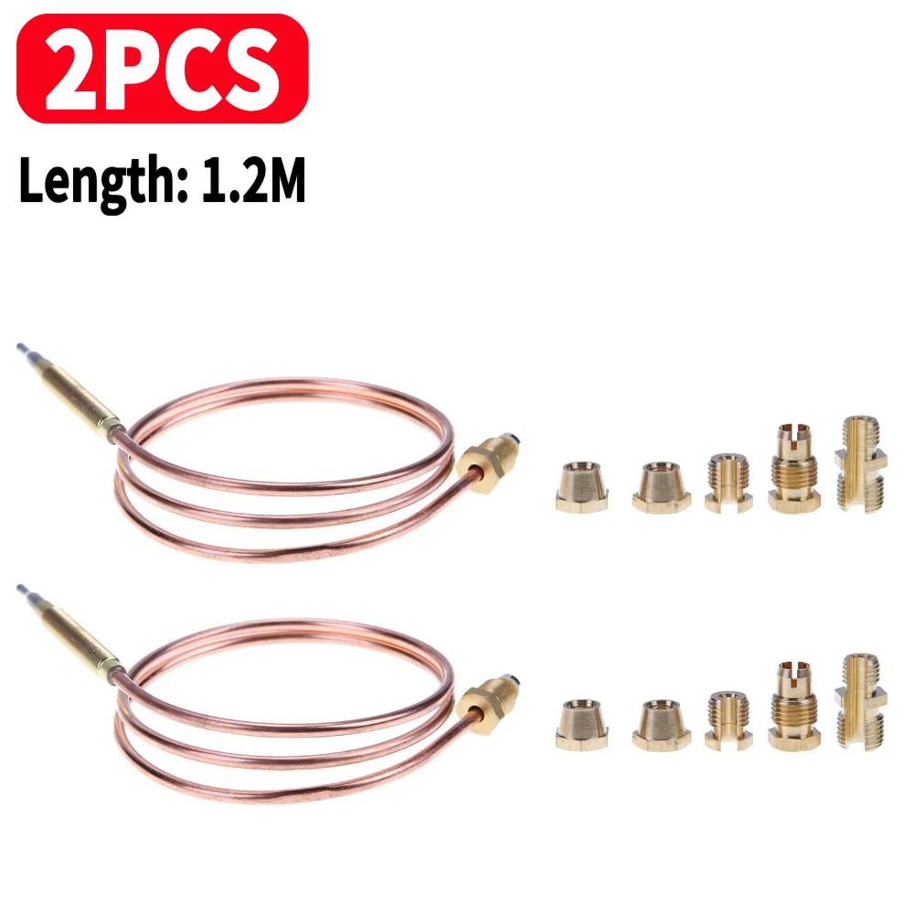 1-3 Stück Universelles Gas-Thermoelement für Warmwasserboiler mit 5 festen Teilen Ersatz Gasventil Induktionsleitung Thermoelement