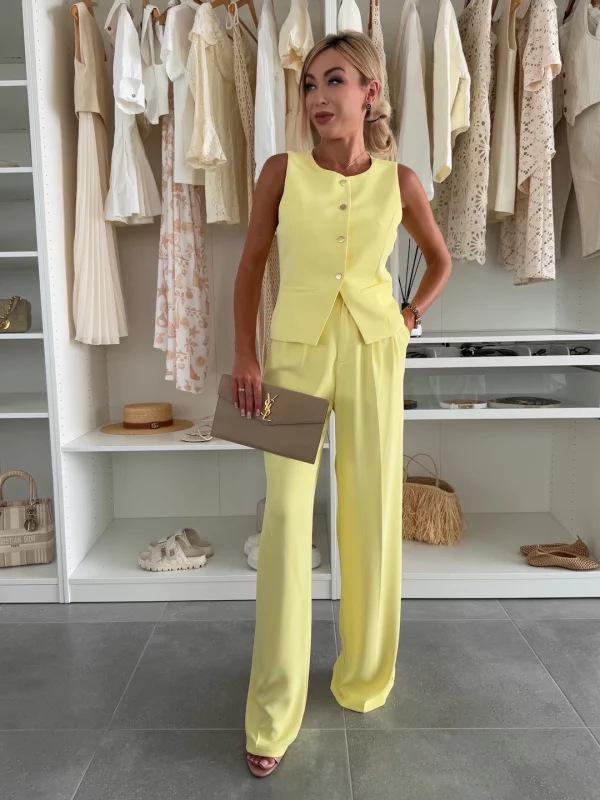 2025 Sleeveless Top & Casual Pants Two-Piece Set for Women - European and American Fashion