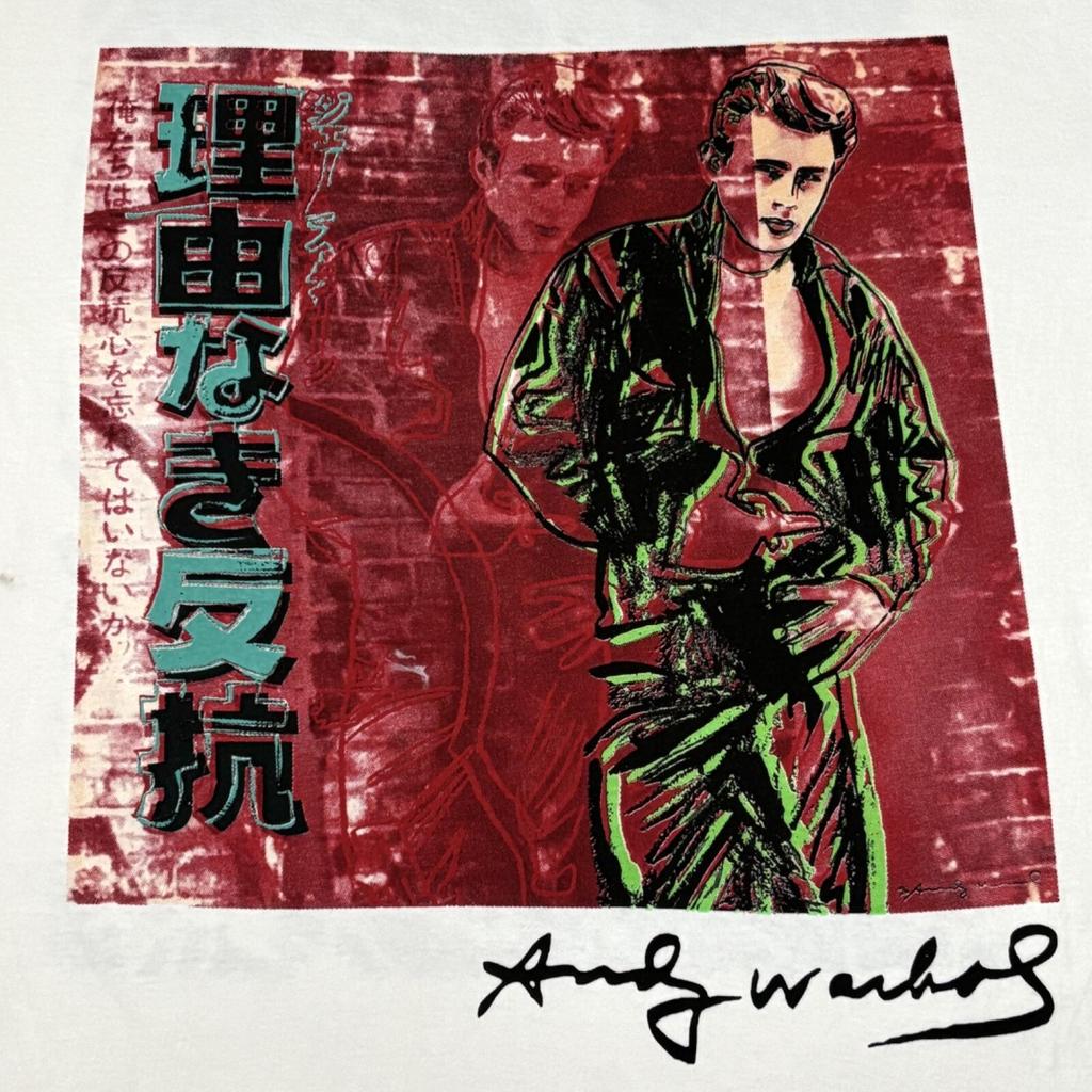 James Dean Andy Warhol Vintage Sz.L White Rare Art Single Stitch T-Shirt Mens Womens Tees Top REPRINT