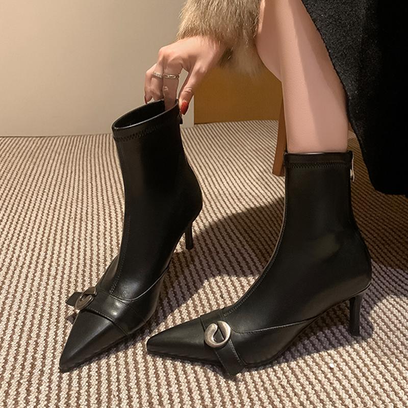 

Sexy High Heels Ankle Boots Pointed Toe Women s Shoes Luxury Fad Pumps Chelsea Boots New Winter Elegant Party Ladies Boots 40