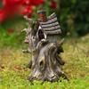 Fairy Tale World Dwarf House Witch Castle Tree House Sculpture Resin Craft Outdoor Garden Patio Lawn Home Decoration Accessories