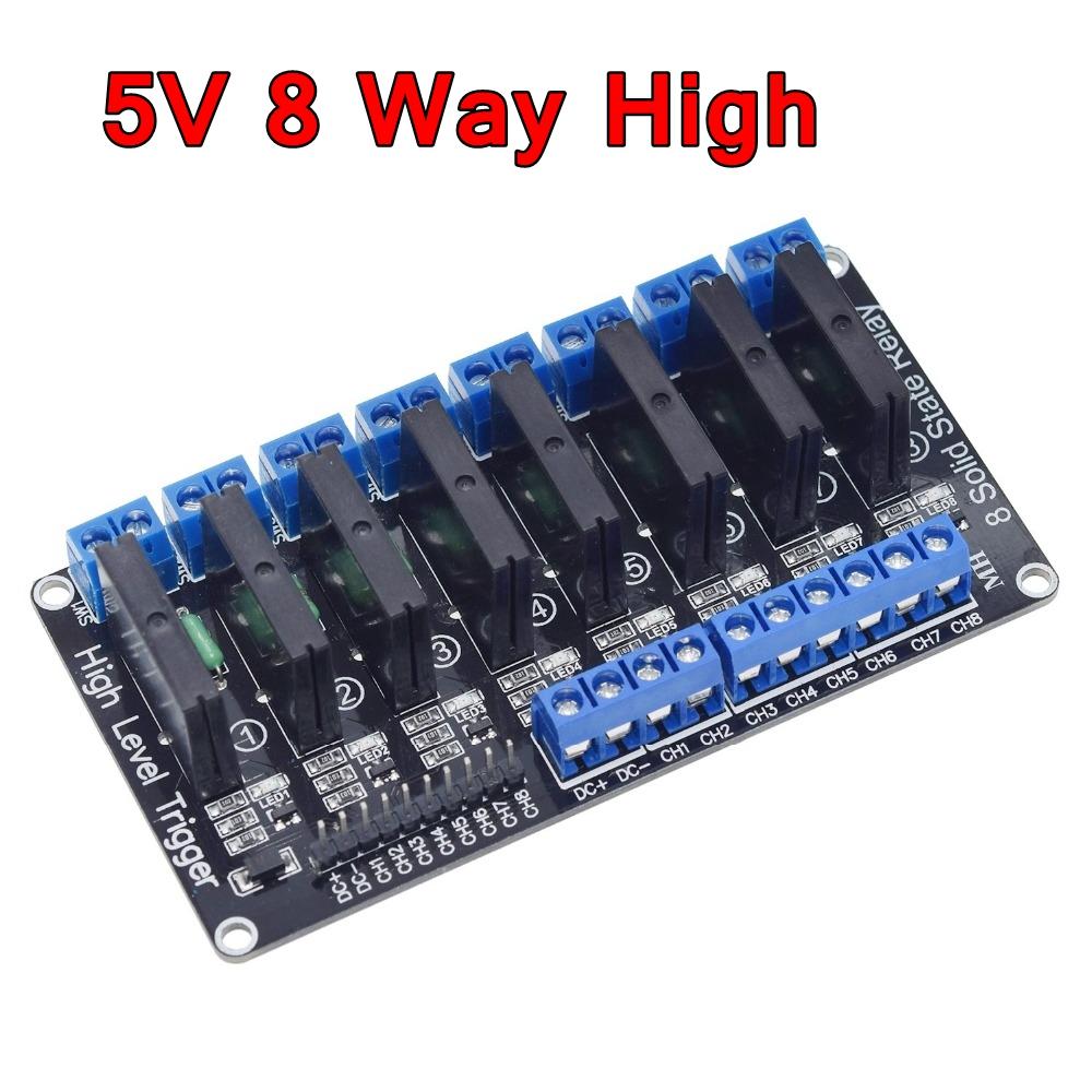 1/2PCS 5V Relay 1 2 4 8 Channel For OMRON SSR High Low Level Solid State Relay Module TZT 250V 2A For Arduino