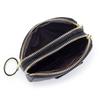 Genuine Leather Coin Purse Women's Compact Mini Double Zipper Storage Bag Large Capacity Key Ring Small