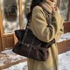 Womens Casual PU Leather Tote Bag Belt Buckle Detail Stitch Accent Large Capacity Minimalist Daily Bag for Commute Travel Everyday Use Durable