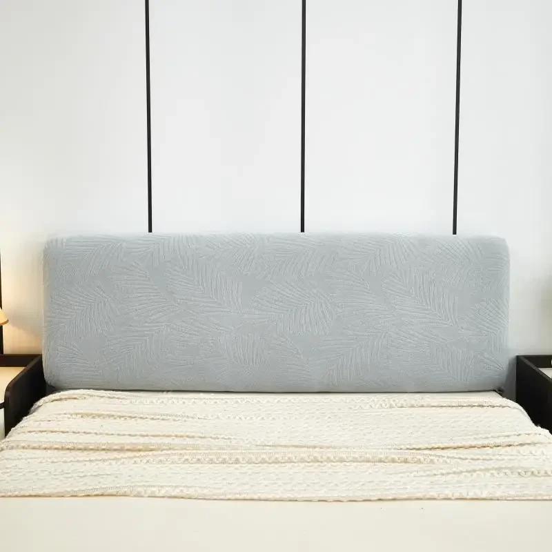 1 шт Брызгозащитный чехол на изголовье кровати вязаный эластичный жаккардовый чехол для кровати в спальне простой в использовании и чистке 120cm светло-серый 3980₽