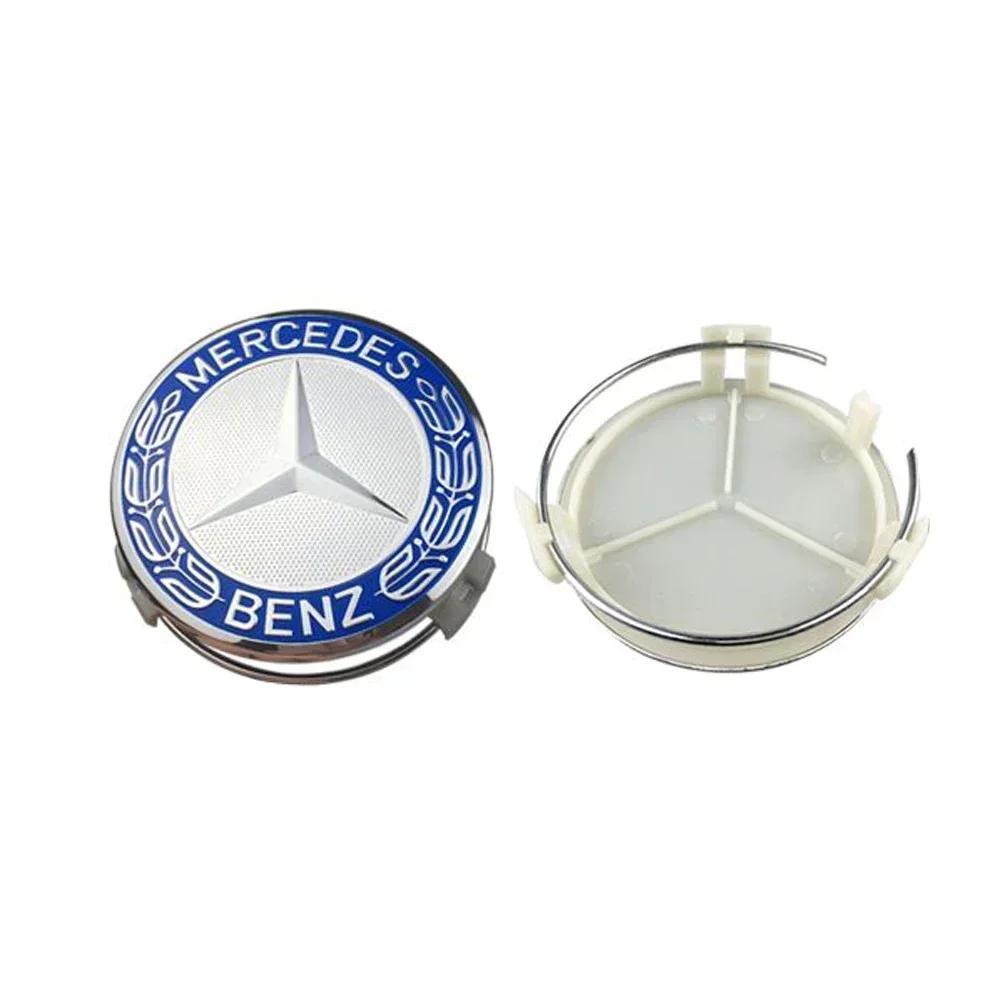 Car Sticker 75MM Car Styling Wheel Center Covers Hub Caps Replacement For Mercedes Benz A C E Class W211 W176 W204  AMG CLA W212
