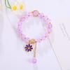 Exquisite Daisy Flower Bracelets Solid Color Beaded Elastic Rope Wristband Women Girls Jewelry Gifts