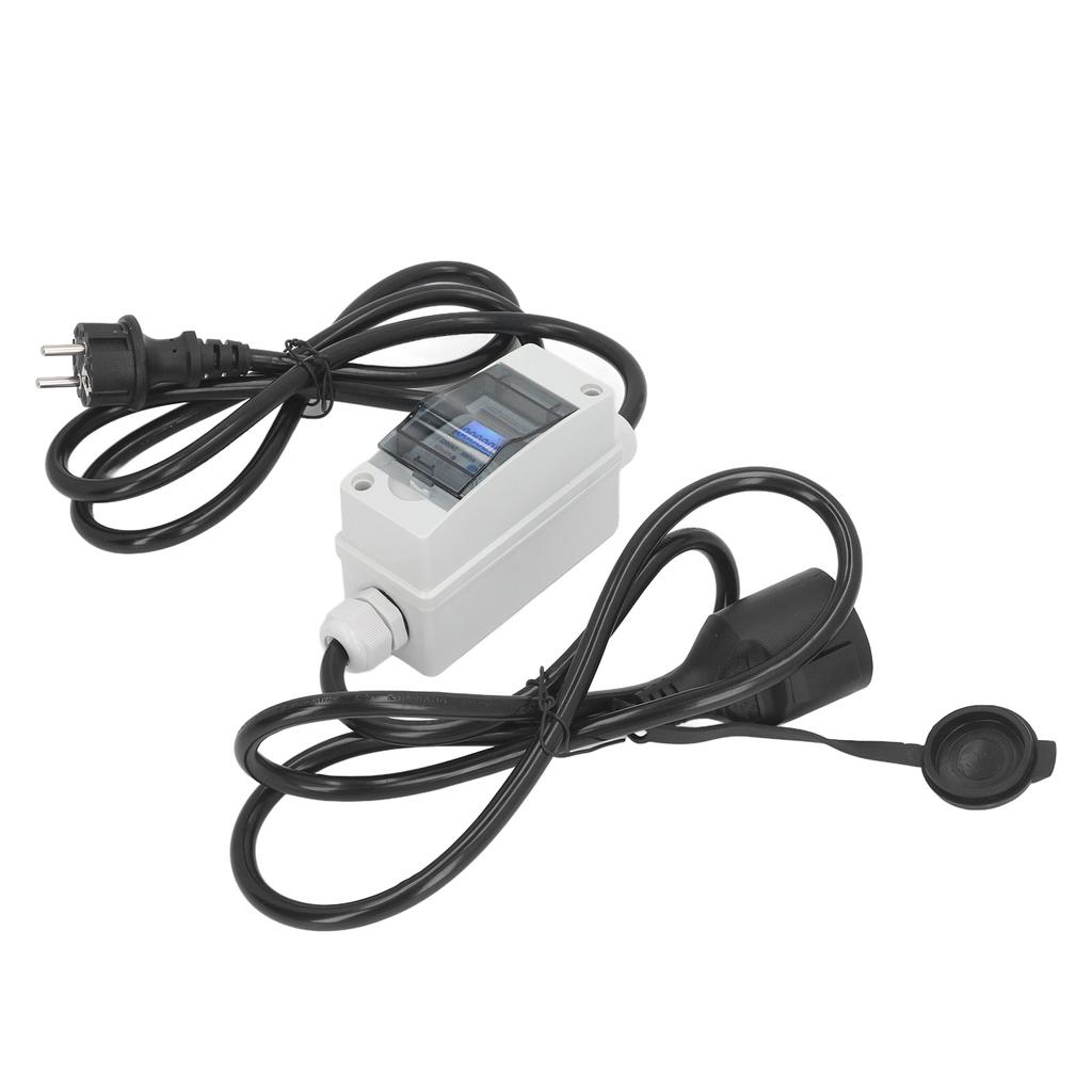 Mobile Digital Electricity Meter IP65 Waterproof Portable LCD Display Electricity Usage Monitor EU P