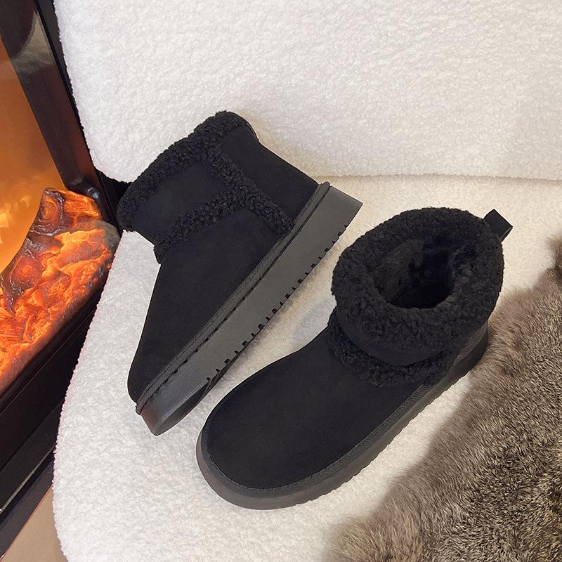 Schneestiefel mit dicker Sohle für Damen Winter 2025 neue Samt-verdickte nordöstliche Baumwollschuhe wasserdicht, schweißfest und warm äußere Baumwollschuhe