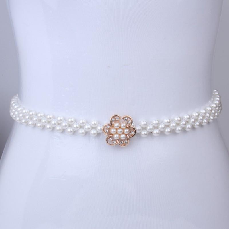 

Милые женские бриллиантовые цепочки на талию, многорядный эластичный пояс с жемчужной отделкой